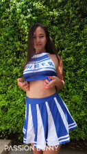 PassionBunny - Sexy cheerleader flashing and dancing for you