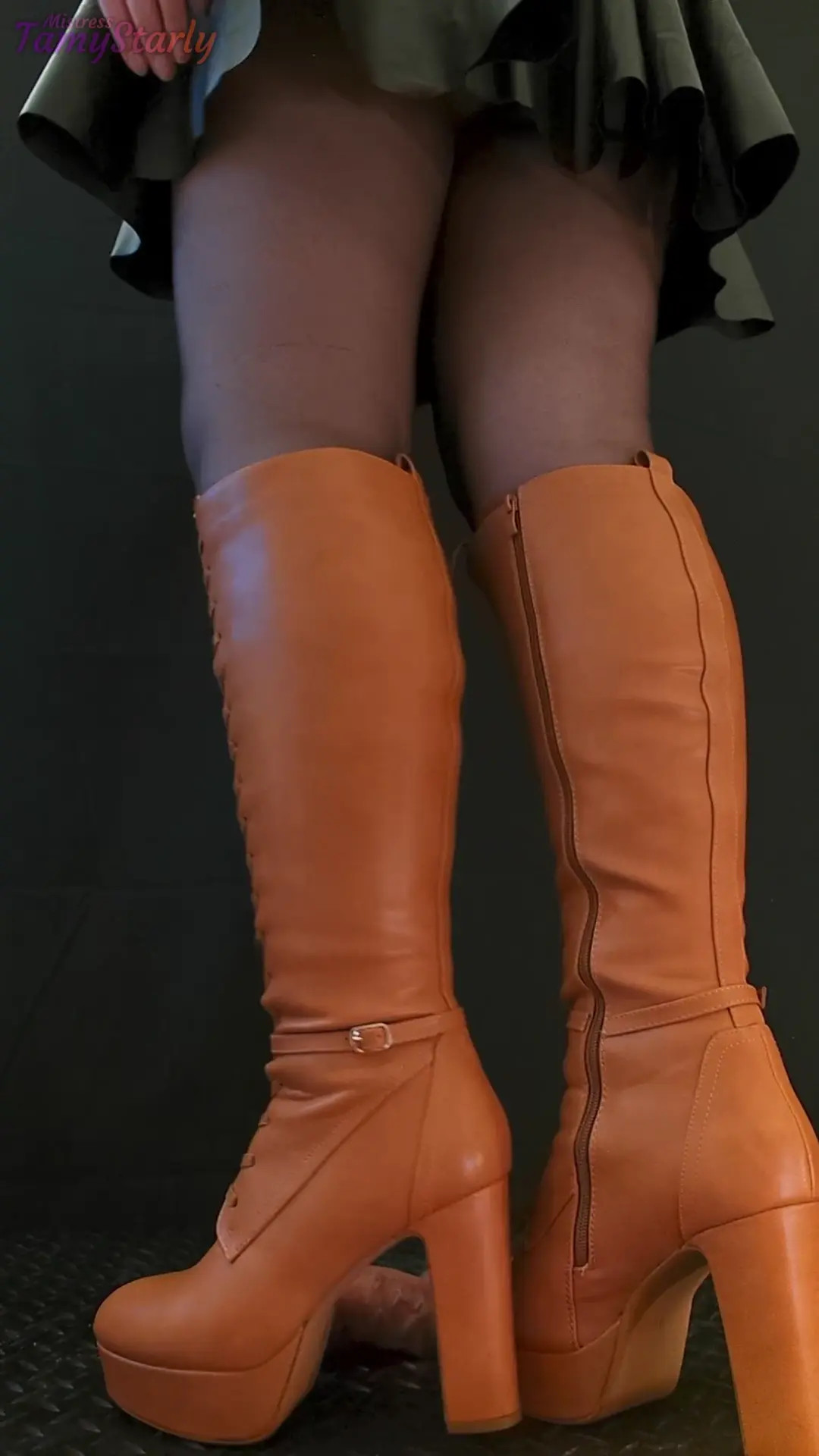 Exclusive Leak: TamyStarly - CBT Cock Crush Trample in Brown Knee High Boots - VERTICAL - Stream in FullHD | Hotleakxxx.com