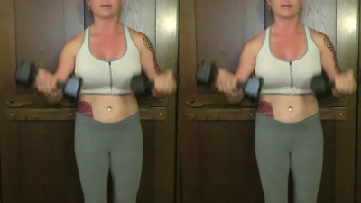 Roxy Loca Amor - 20 Curls of 15 Pound Iron Dumbbells