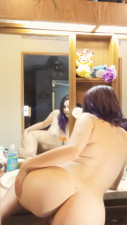 SapphireMoonxx - Bending Over Bathroom Sink Tease for Free