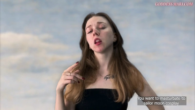 Obey Goddess Mari - ******** JOI for perverts. Schoolgirl with a Lollipop