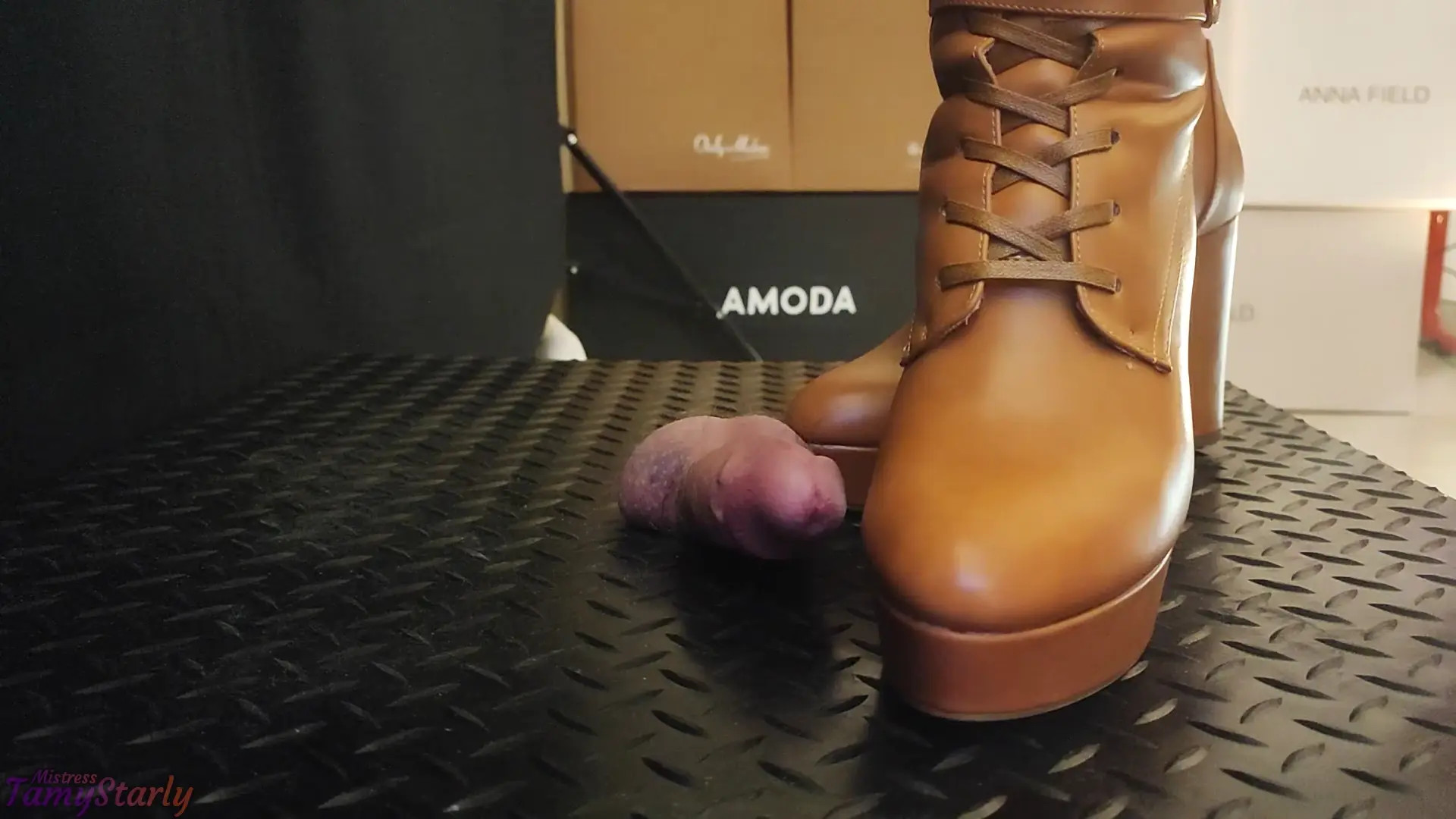 Exclusive Leak: TamyStarly - CBT Cock Crush Trample in Brown Knee High Boots - SLAVE POV - Stream in FullHD | Hotleakxxx.com
