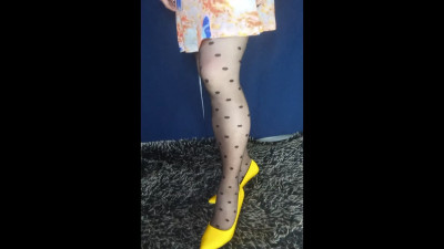 oldwitcher47 - Dotted pantyhose with mini skirt