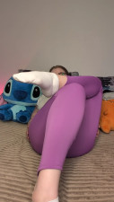 lovelygirlLisa - Purple Leggings Teasing Free