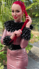 Miss Fetilicious - Electric rose latex dress