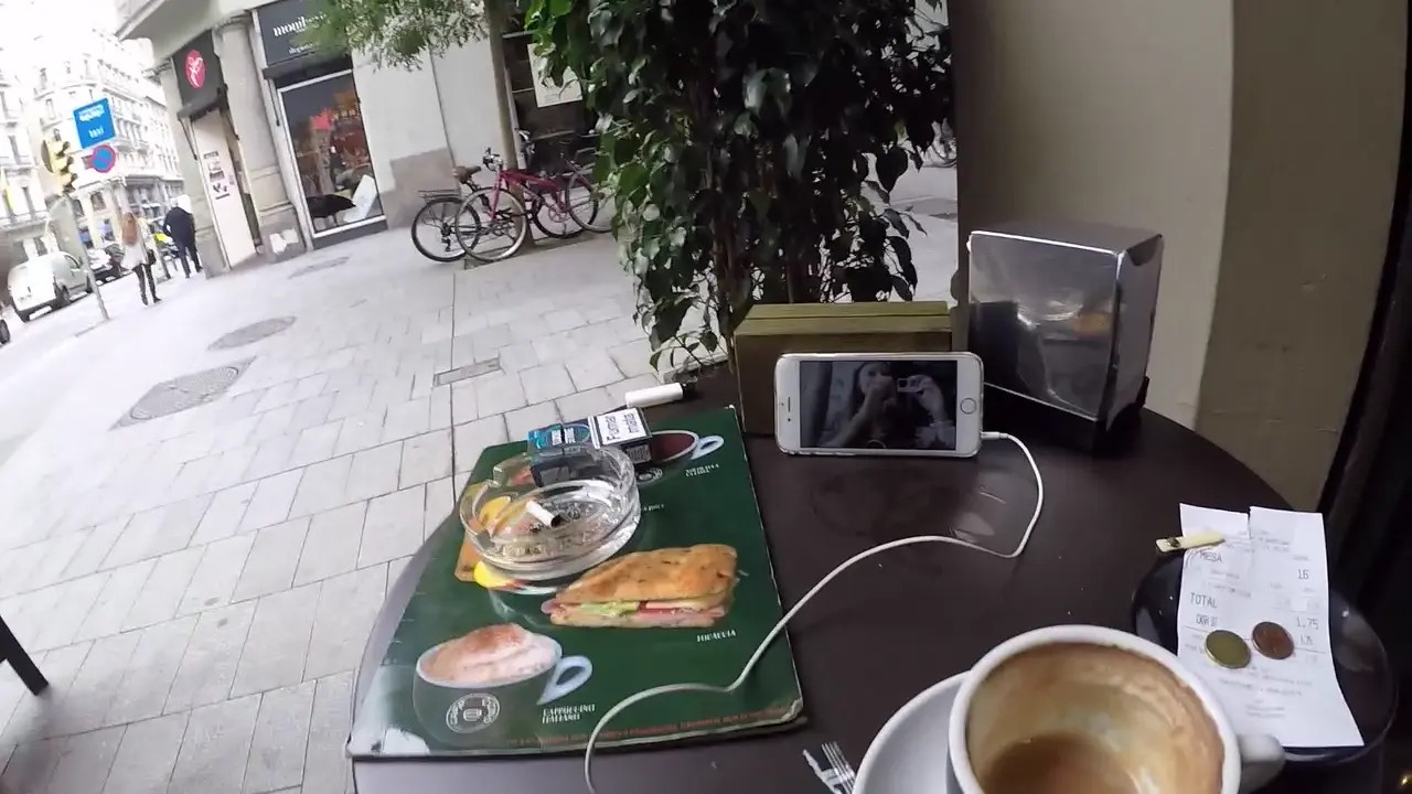 Exclusive Leak: Talia Mint - Smoking at a cafe with a toy inside - Stream in FullHD | Hotleakxxx.com