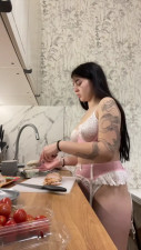 ValeryLee - Charming Girl Cooking in the Kitchen