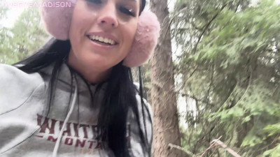 averyemadison - Hiking in Montana with CUM freezing to my face