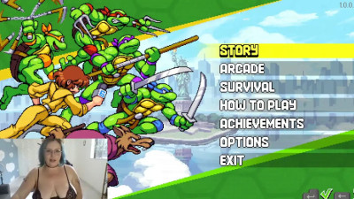 Goddess Lara Lee - Live Gaming: Teenage Mutant Ninja Turtles