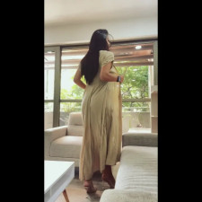 CaroOrtiz - Sexy teasing with dress and transparent lingery