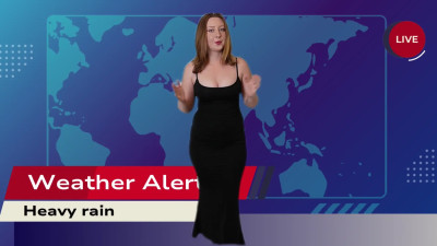 thena love - EUF Embarrassed Underclothed Female Weather Woman