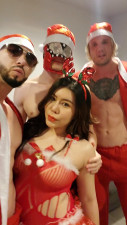Asian Teen Threesome - Asian Xmas Anal Gangbang intro