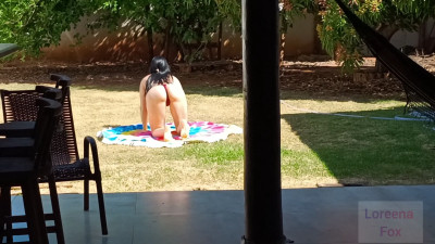 Loreena Fox - POV watching stepmommy stretch in bikini