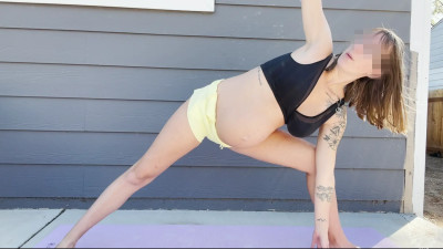 greydesire - eight months pregnant gentle yoga session