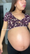 littlepreglatinaa - DRINKING SODA AND BURPING WITH A HUGE BELLY