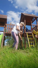 carabrooks - Mommy takes a rustic vacation, and does gardening work