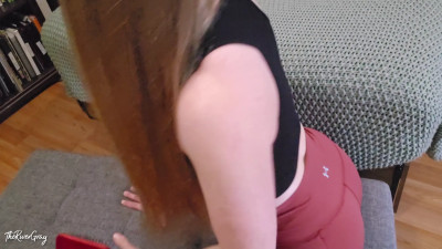 River Gray - Brushing And Braiding My Long Blonde Hair