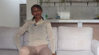 Hilda Dilda - FREE! African teen casting Pt1 - deepthroating a long white