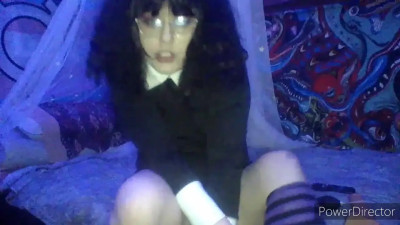 SatyrFTM - Goth Tboy Slut Throats and Rides Dildo