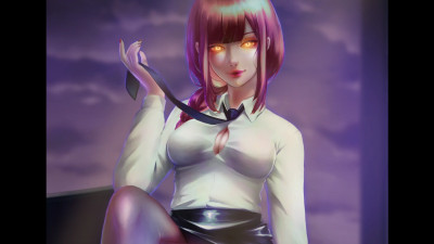 AeryTiefling - Makima teases you with her feet after work - Audio JOI RP