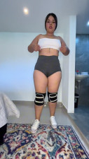 yaha_ferh - POV Booty Workout Latina Twerk in Grey Shorts & Converse