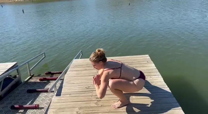 Exclusive Leak: TrixieLoveQoS - Lakeside Bikini Yoga - Stream in FullHD | Hotleakxxx.com