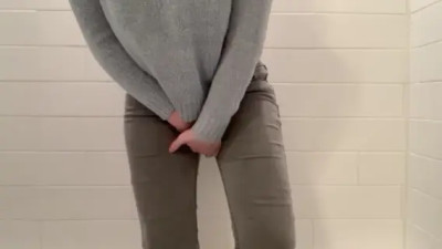 ahem6669 - Wetting my Grey Jeans After Work