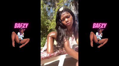 spoilbaezy - Petite Young Ebony E-girl gives PUBLIC JOI