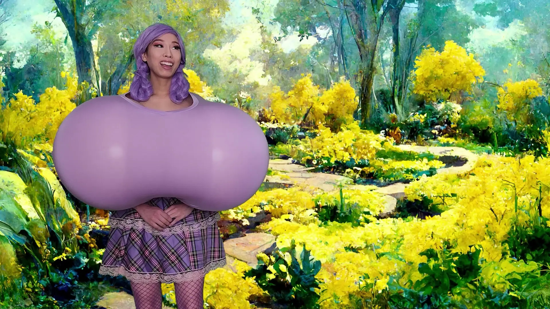 Exclusive Leak: Azumi Zeitline - Azumi's Breast Expansion Garden Tour - Stream in FullHD | Hotleakxxx.com