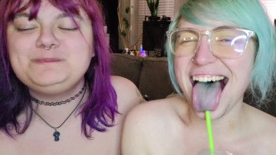 myrtlemystic - M&M Lesbian Spit Swap - We Make Purple