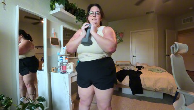 Lunaxthicky - Day 5: Back Home with Dumbbell Squats Plus Size Gains
