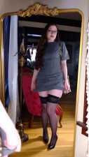 MadameBeatrix - Teasing Heels and Pantyhose in Front of Mirror