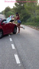 BrianaMoon - Photoshoot On the middle of the road