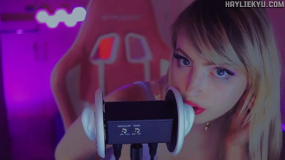 Hayliekyu - Ear Licking Kisses Tingles + Mouth Sounds ASMR SFW