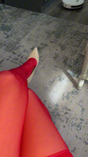 Taste Me K - Red Thigh Highs - Heels