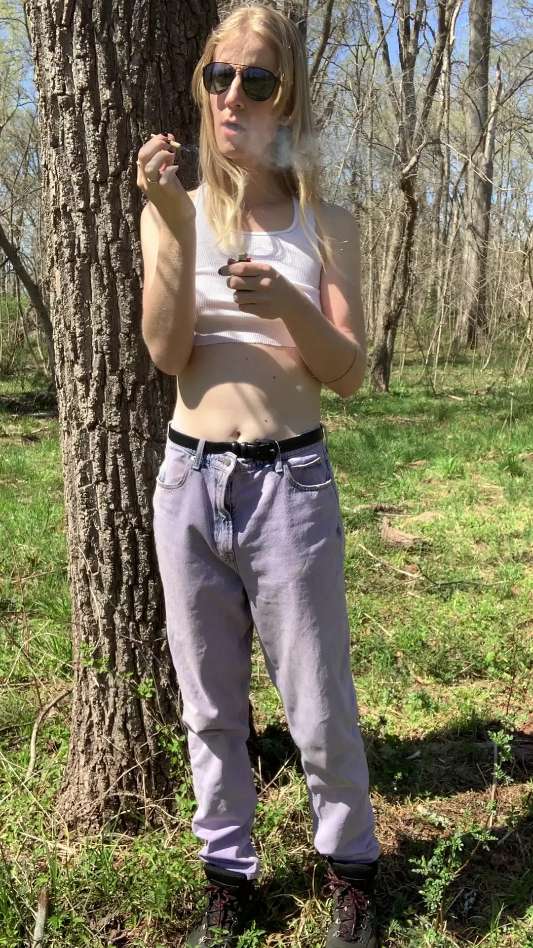 Exclusive Leak: VioletVanity - Smoking in the woods - Stream in FullHD | Hotleakxxx.com