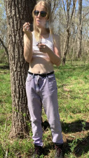 VioletVanity - Smoking in the woods