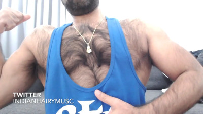 IndianHairyMuscle - Hairy Alpha  showing off his hairy body