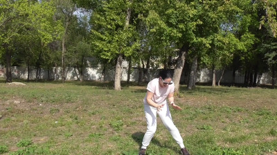 Anna_Sky - Anna is playing a ball in the park