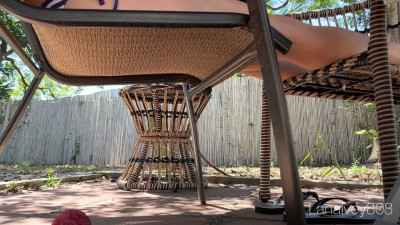 lana_ivey_808 - Relaxing Piss Seeps Thru Outdoor Chair