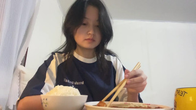 Rayna158 - Rice & Chicken Cutlet Mukbang Just a Quiet Dinner with Me