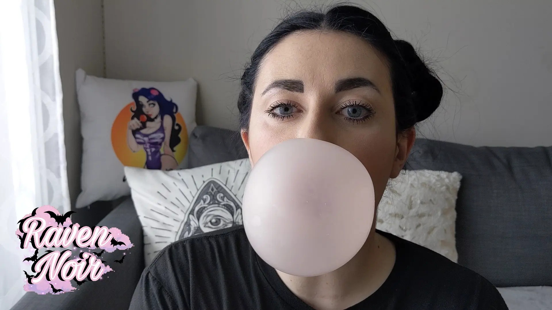 Exclusive Leak: Raven Noir - ASMR Bubblegum Chewing and Popping Part5 - Stream in FullHD | Hotleakxxx.com