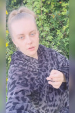 Ali Topaz - Curvy Blonde Smoking In The Garden In PJs