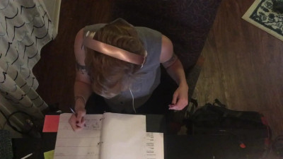 lucyyylovely - Hidden Cam: Coed doing HomeworK