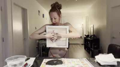 mandyx_rosex - Boob Press On Canvas SFW