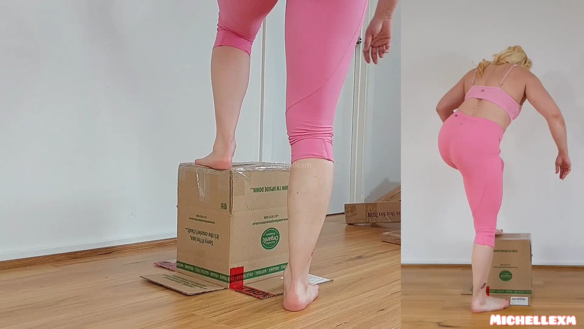 Exclusive Leak: michellexm - Cardboard box stomp trample crush - Stream in FullHD | Hotleakxxx.com