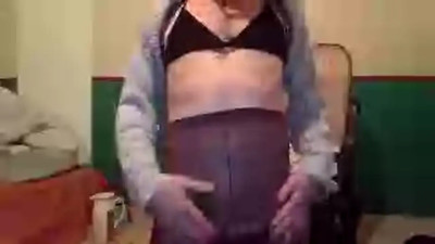 Joe CeFine - bra pantyhose and dick teasing