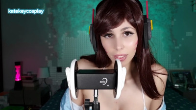 katekeycosplay - BEST GIRL D.VA LICK YOUR EAR IN ASMR / OVERWATCH COSPLAY