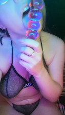 Anna Lynx - Sensual blowjob on a glass dildo