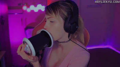 Hayliekyu - ASMR Ear Licking Tingles + Mouth Sounds